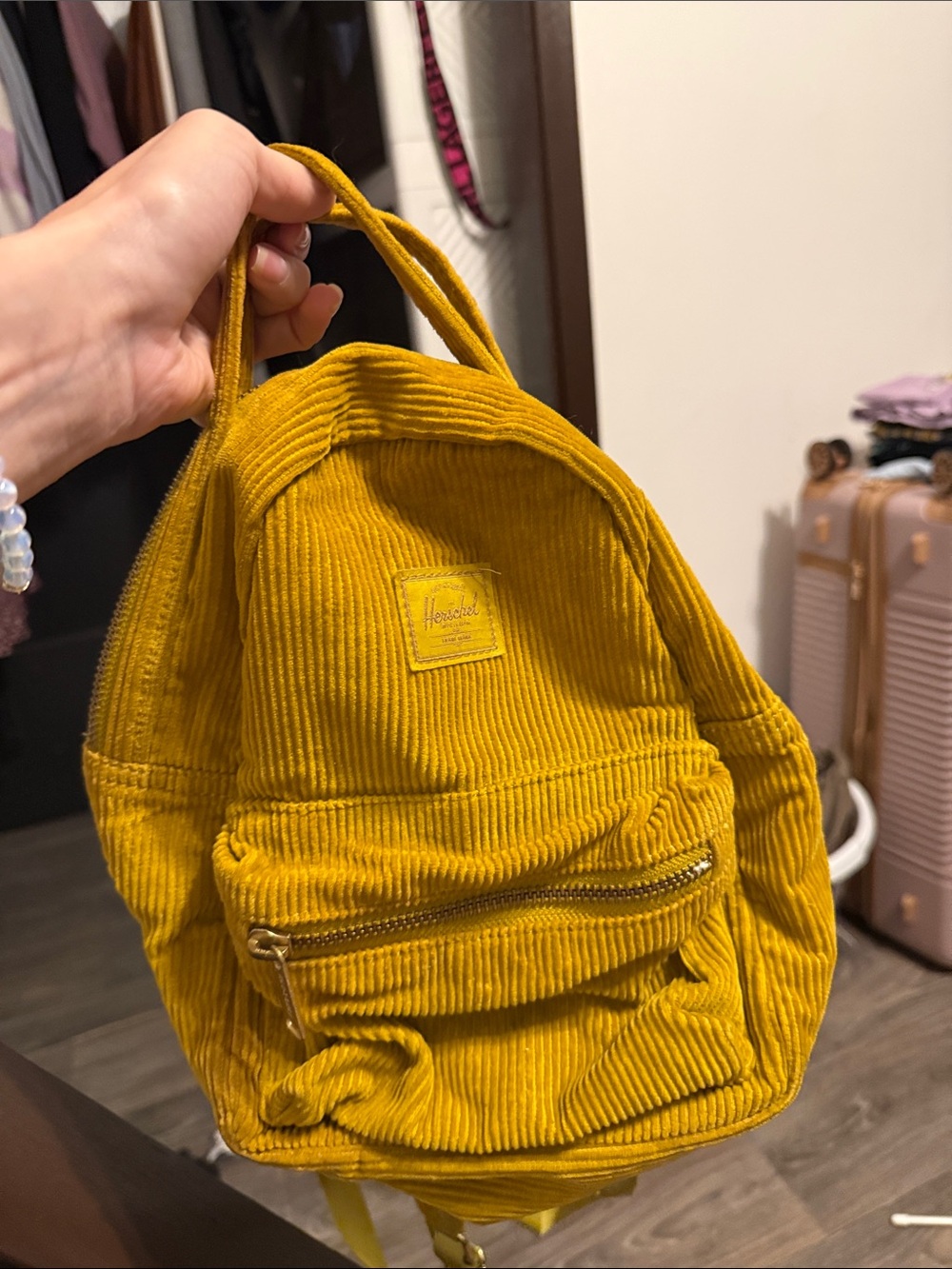Herschel Supply Company Corduroy Mini Backpack in Mustard